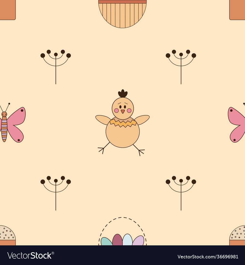 Easter seamless pattern 02 Vector Image Easter seamless pattern 02