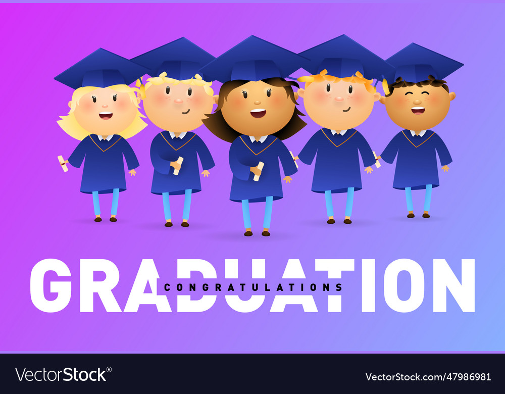 Graduation congratulations banner design Vector Image