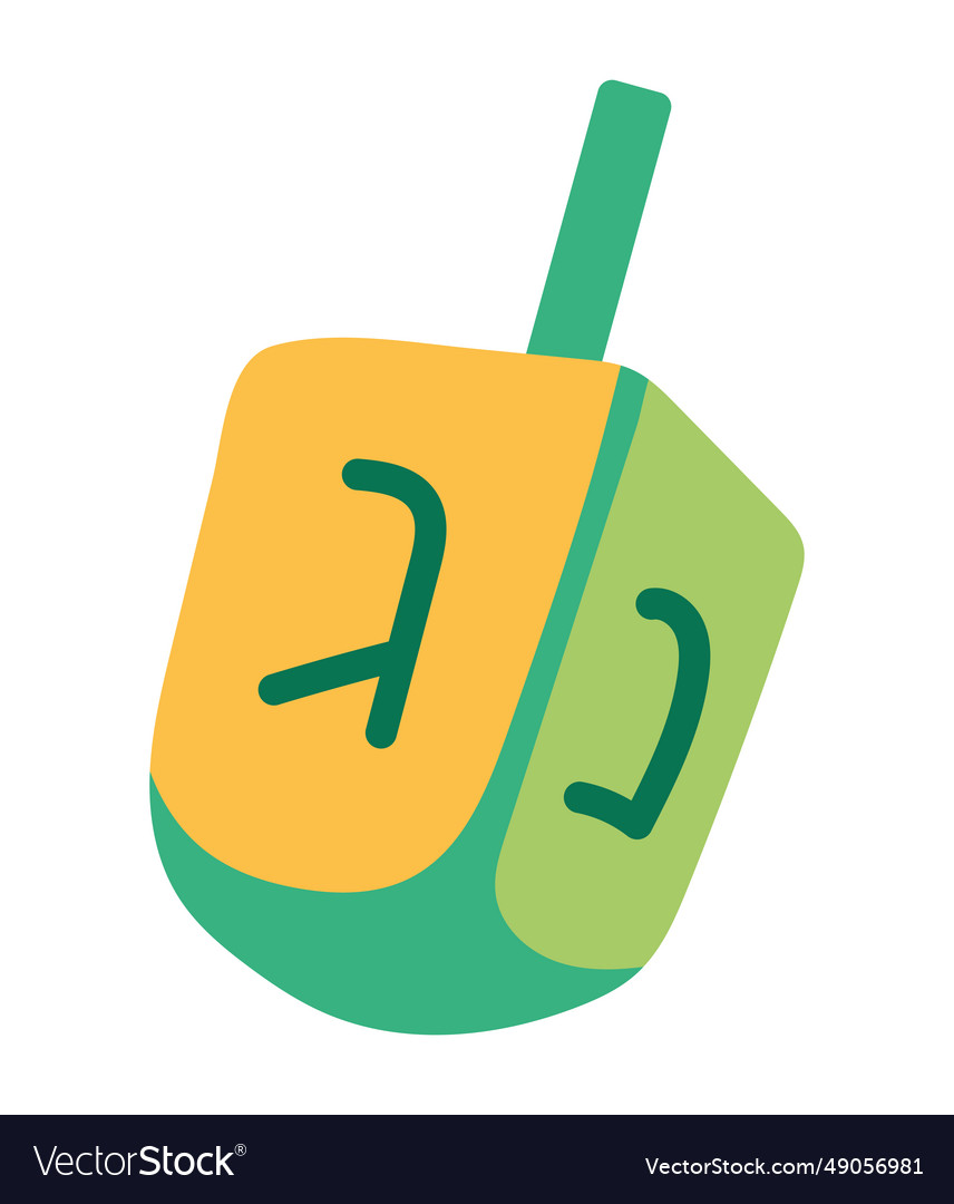 Green dreidel Royalty Free Vector Image - VectorStock