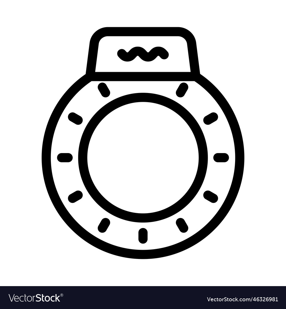 Mens ring thick line icon for personal