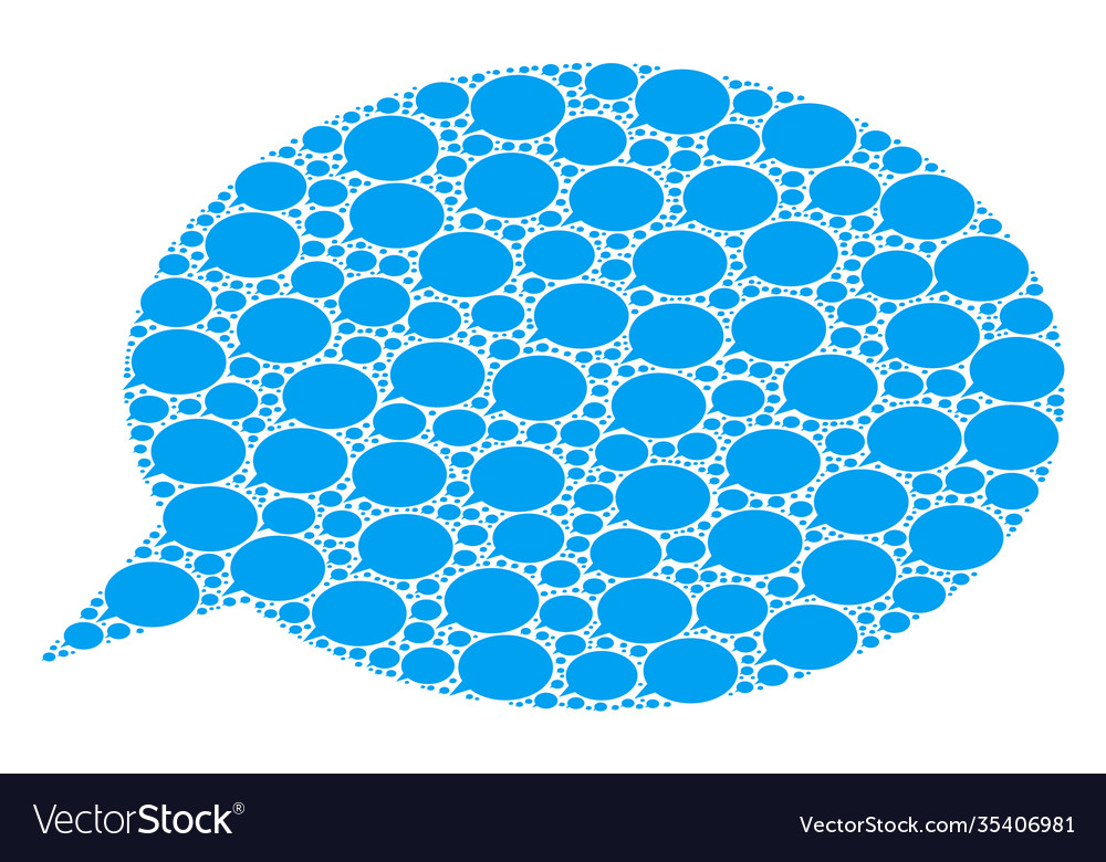 Message cloud recursive composition itself vector image Message cloud recursive composition itself