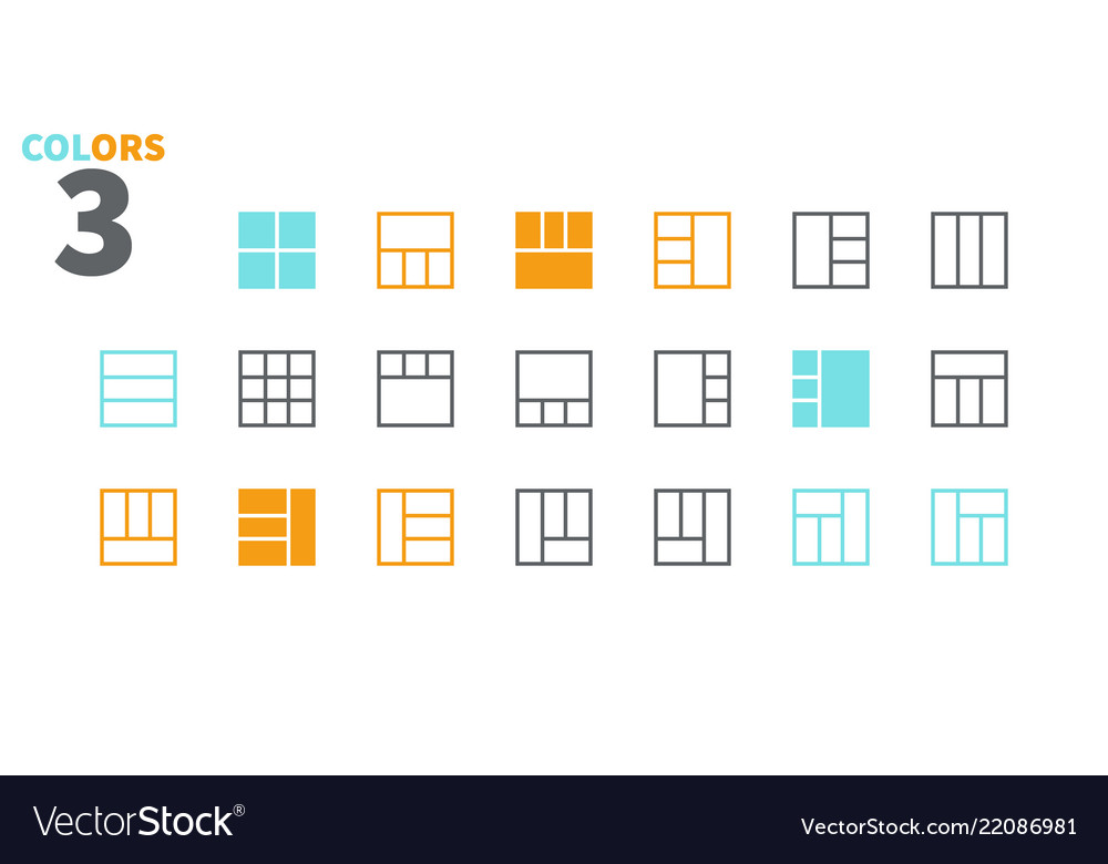 Minimal UI Pixel Icons - Thin Line