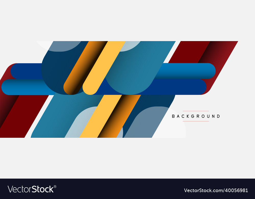 Overlapping round shapes and lines background