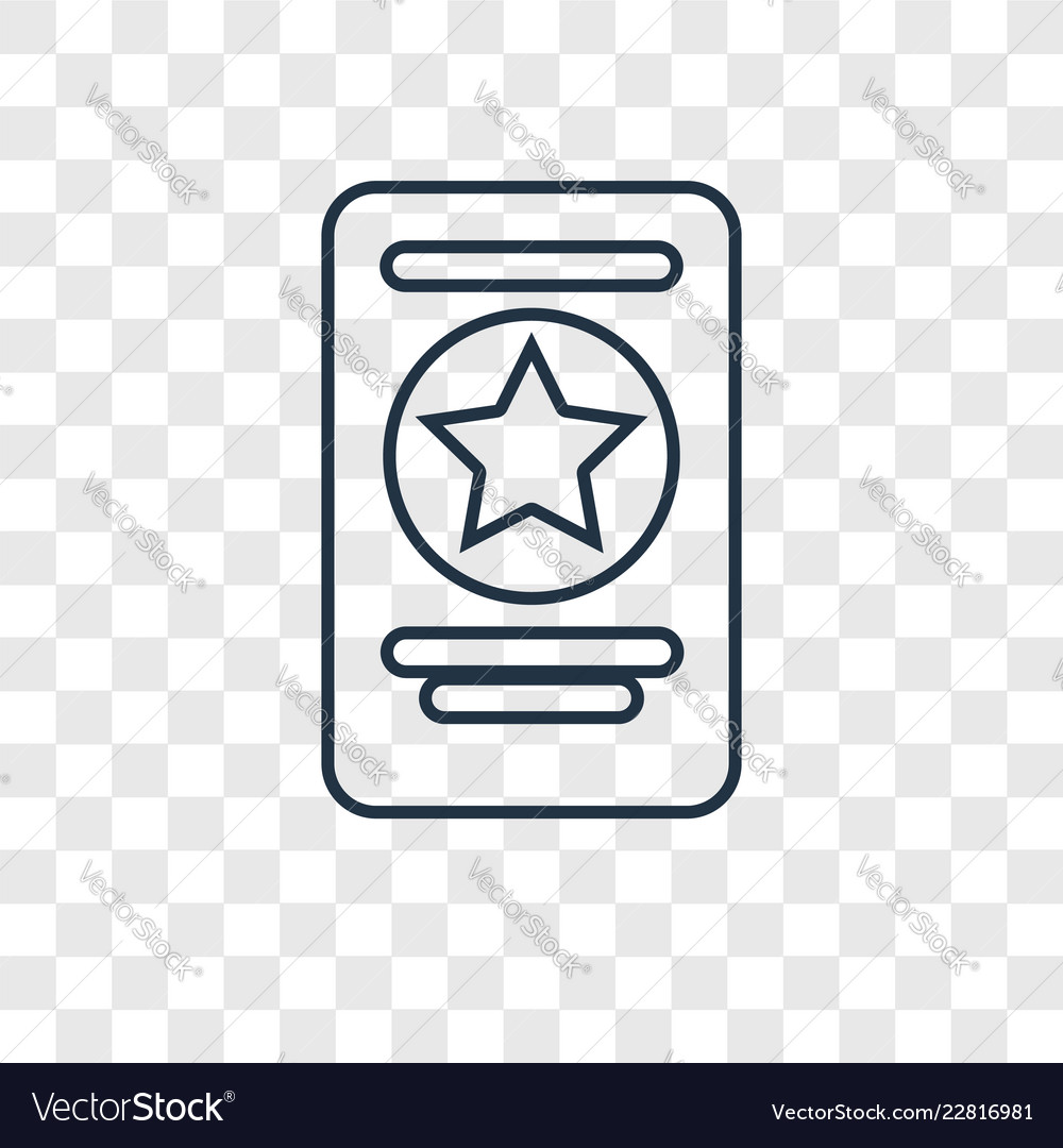 Passport concept linear icon isolated