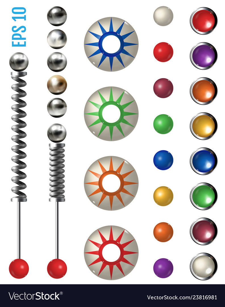 Pinball Game Elements Set