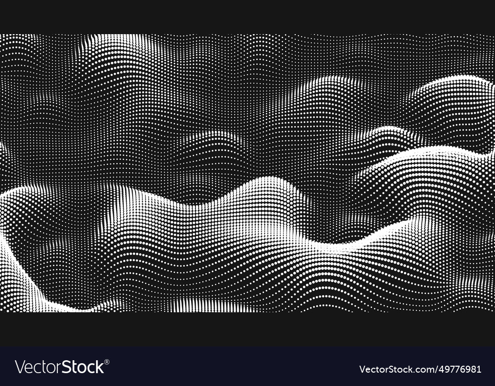Point wave noise texture abstract dot background vector image Point wave noise texture abstract dot background