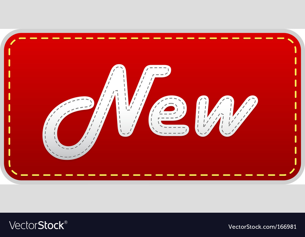 Red label with new text
