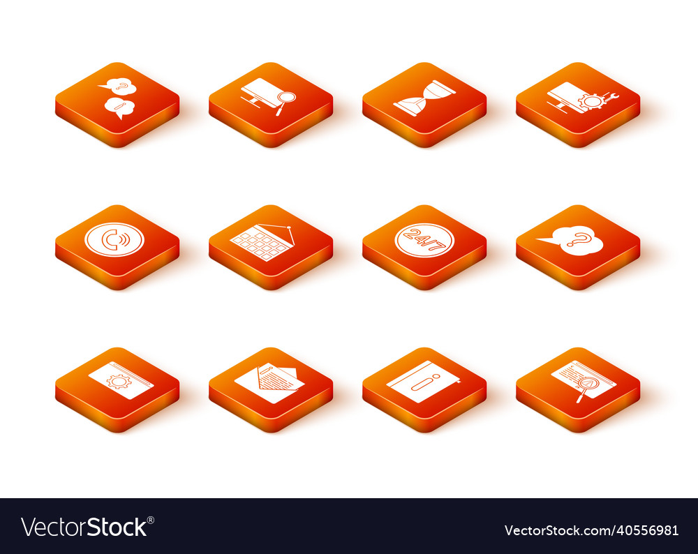Set setting envelope phone call calendar user vector image Set setting envelope phone call calendar user