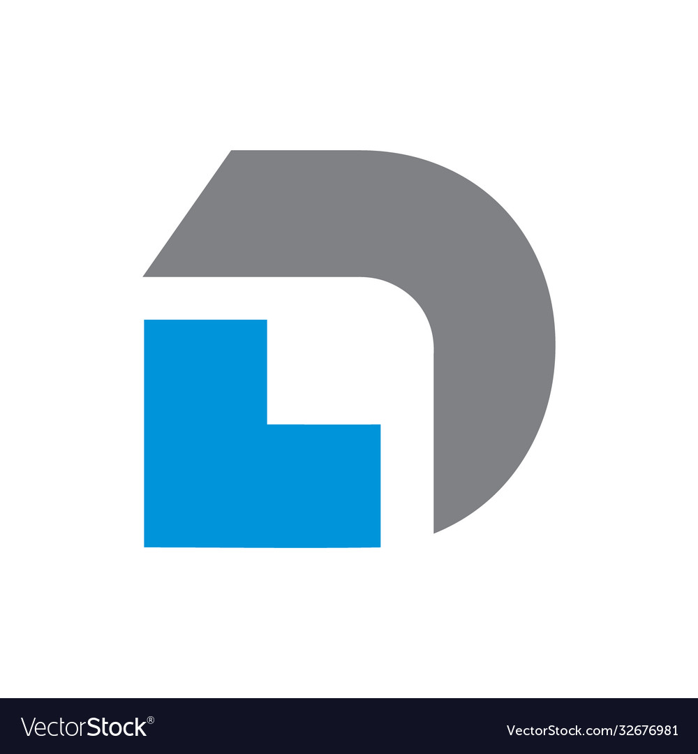 Simple letter d initial logo Royalty Free Vector Image