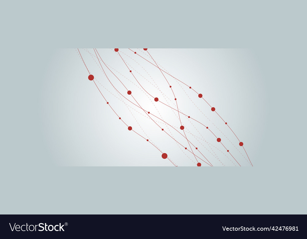 Smooth wavy lines with dots horizontal vector image Smooth wavy lines with dots horizontal