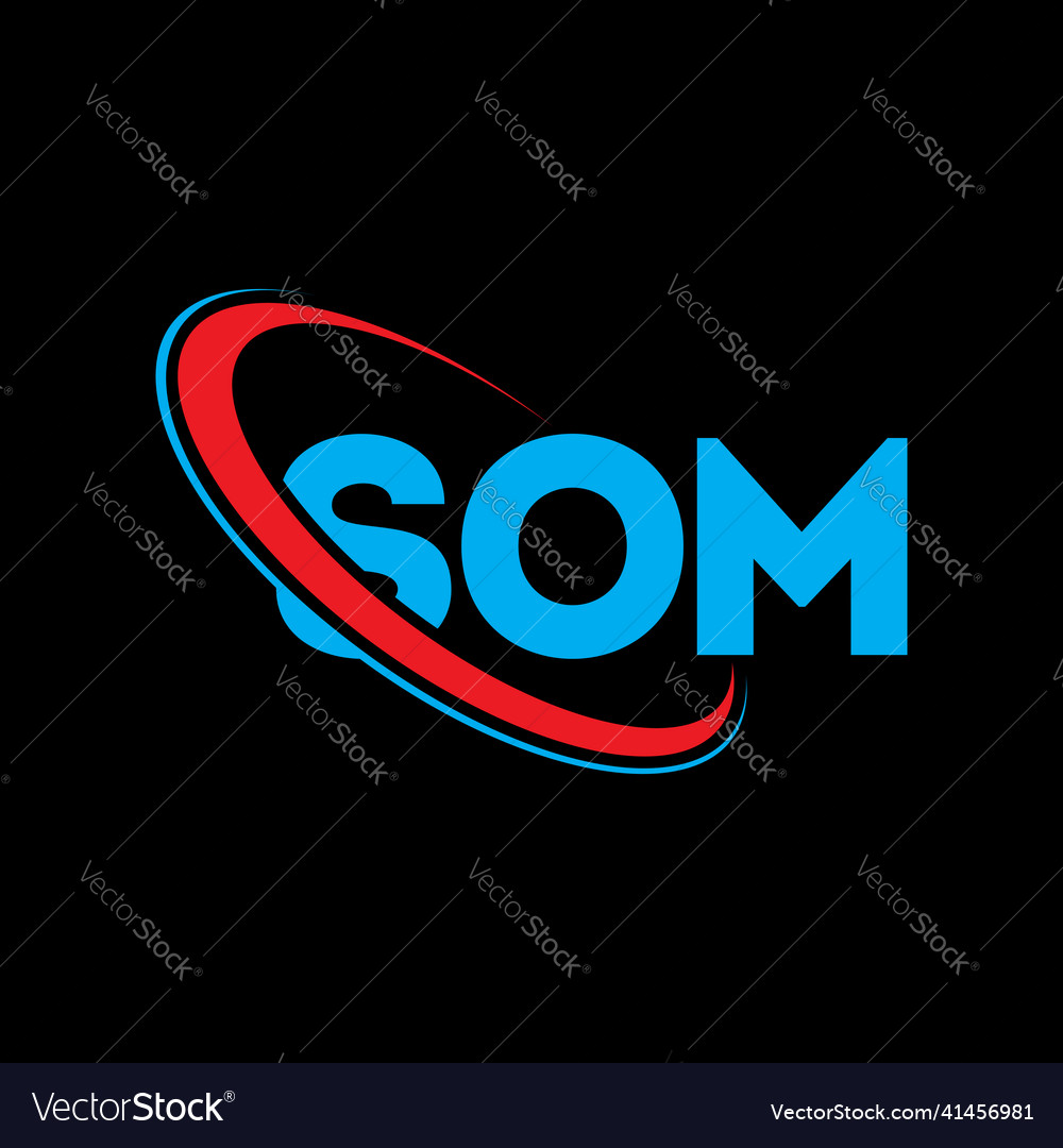 Som logo letter design Royalty Free Vector Image