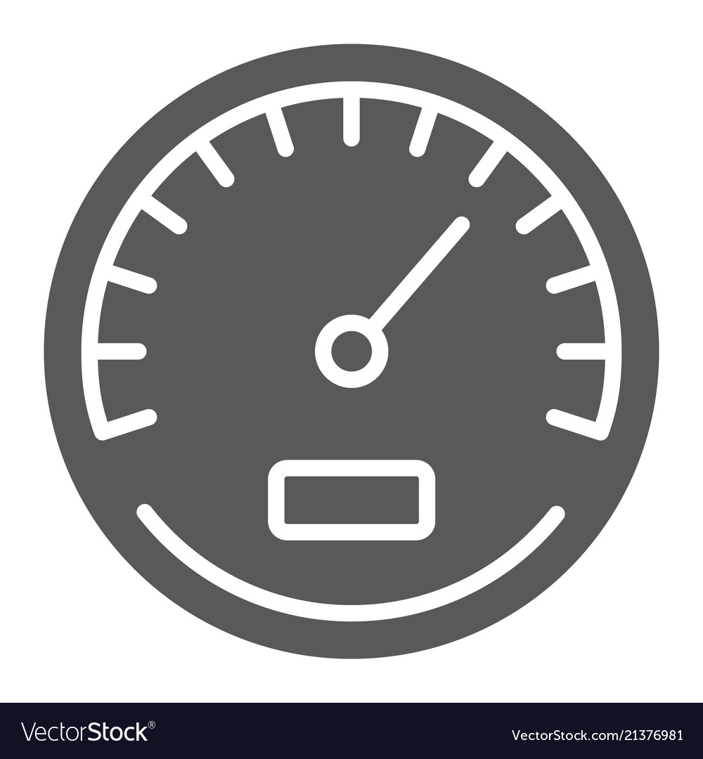 Speedometer glyph icon data and analytics
