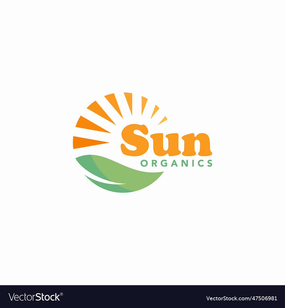 Sun organic logo design