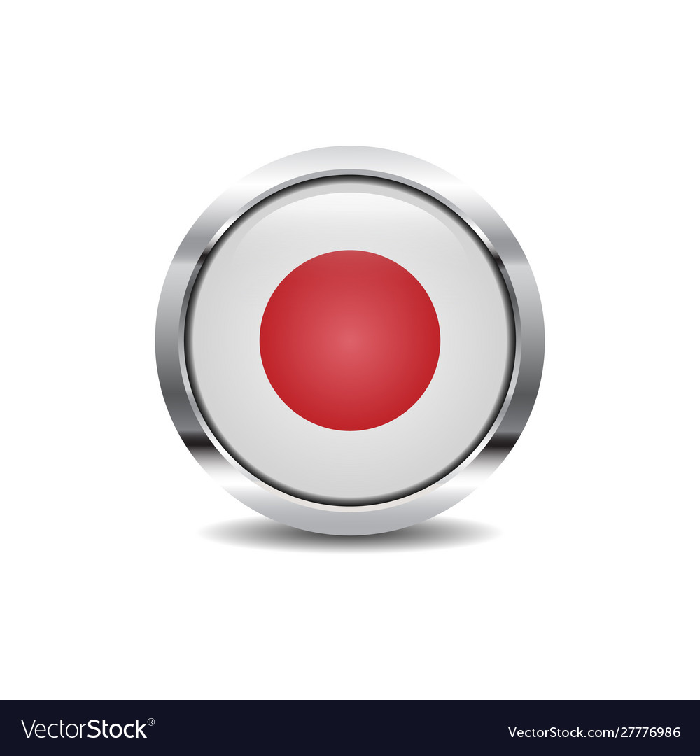 3D Metal Record Button - Round