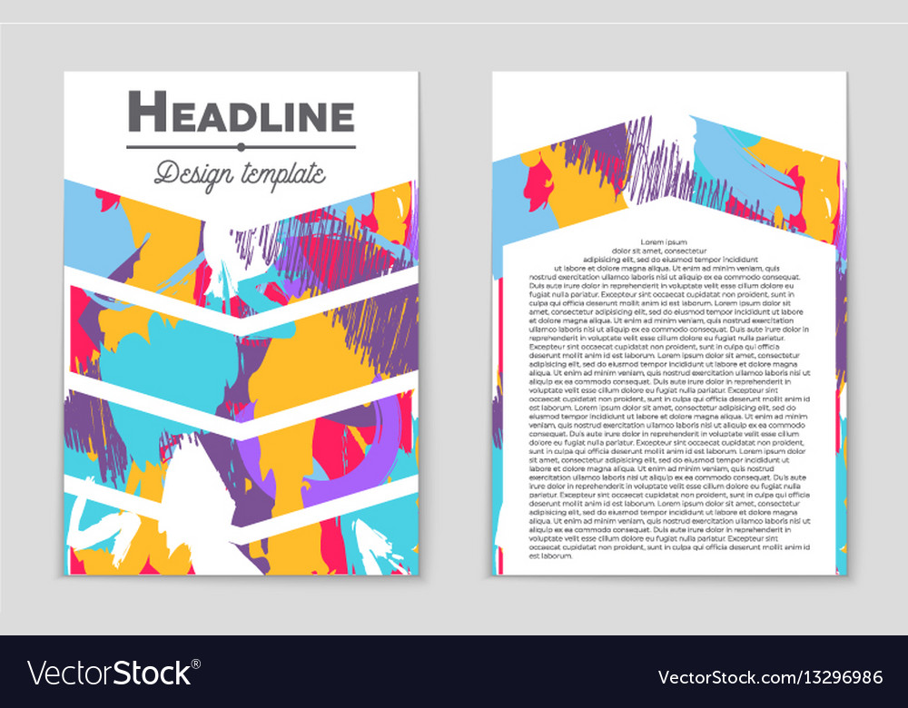 Abstract layout background set for art