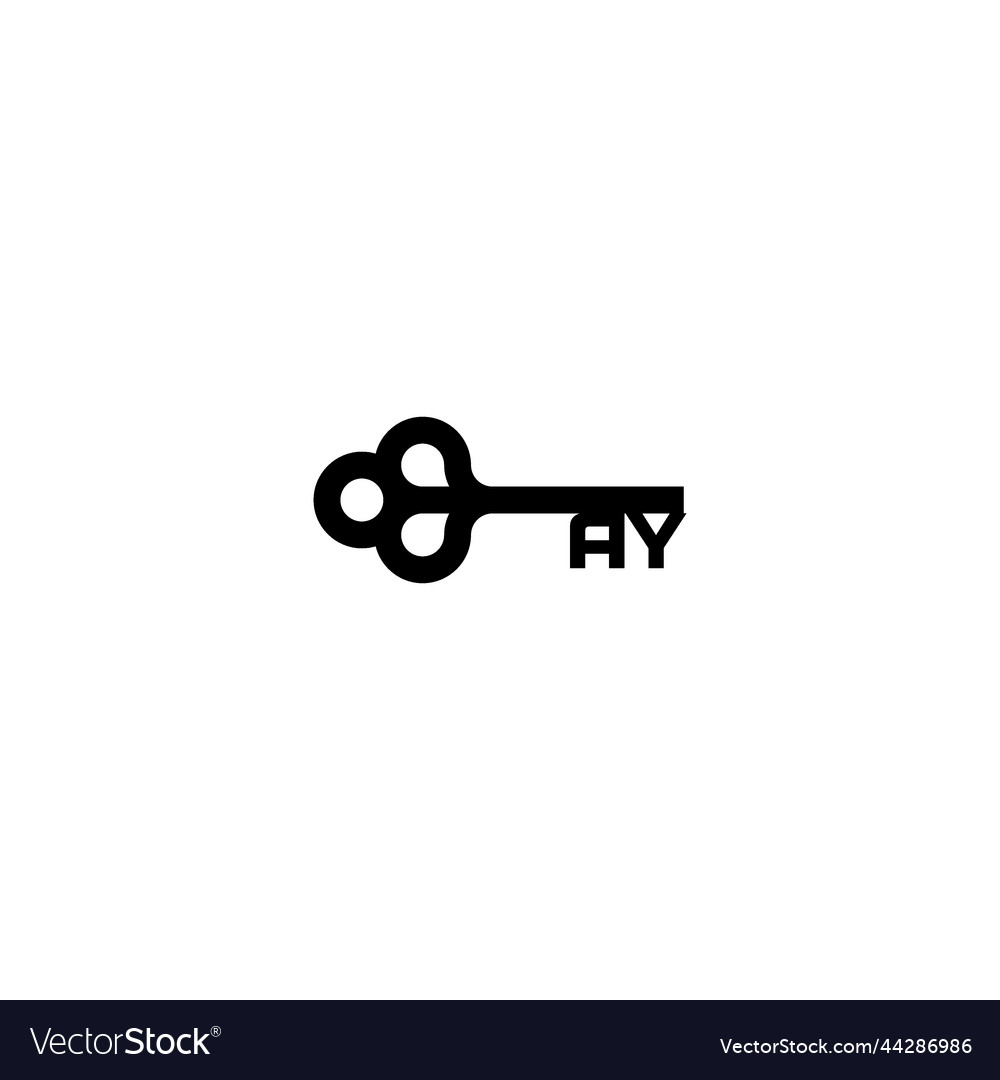 Ay home key concept logo initial