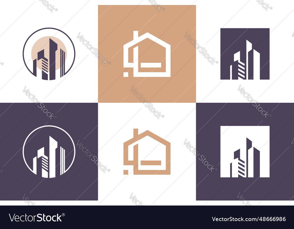 Building logo design element with creative vector image Building logo design element with creative
