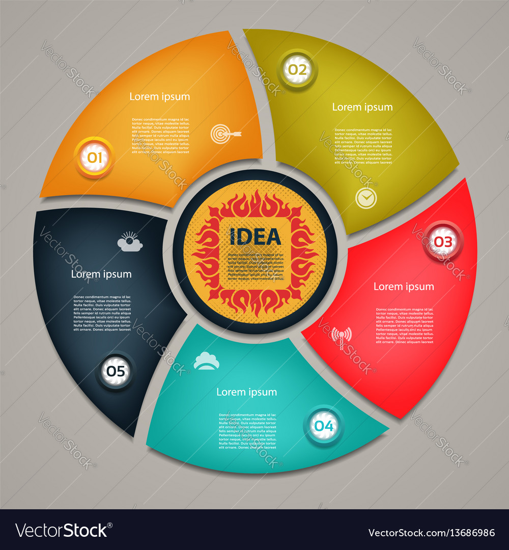 Circle elements for infographic Royalty Free Vector Image