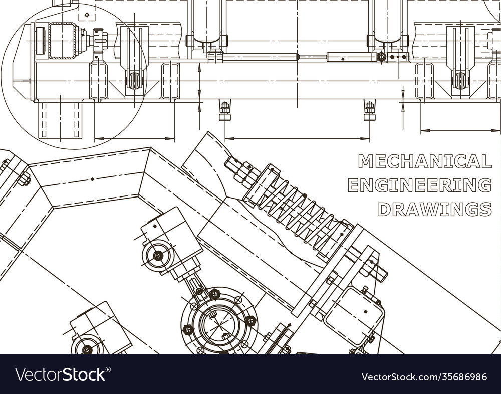 Computer aided design systems technical vector image Computer aided design systems technical