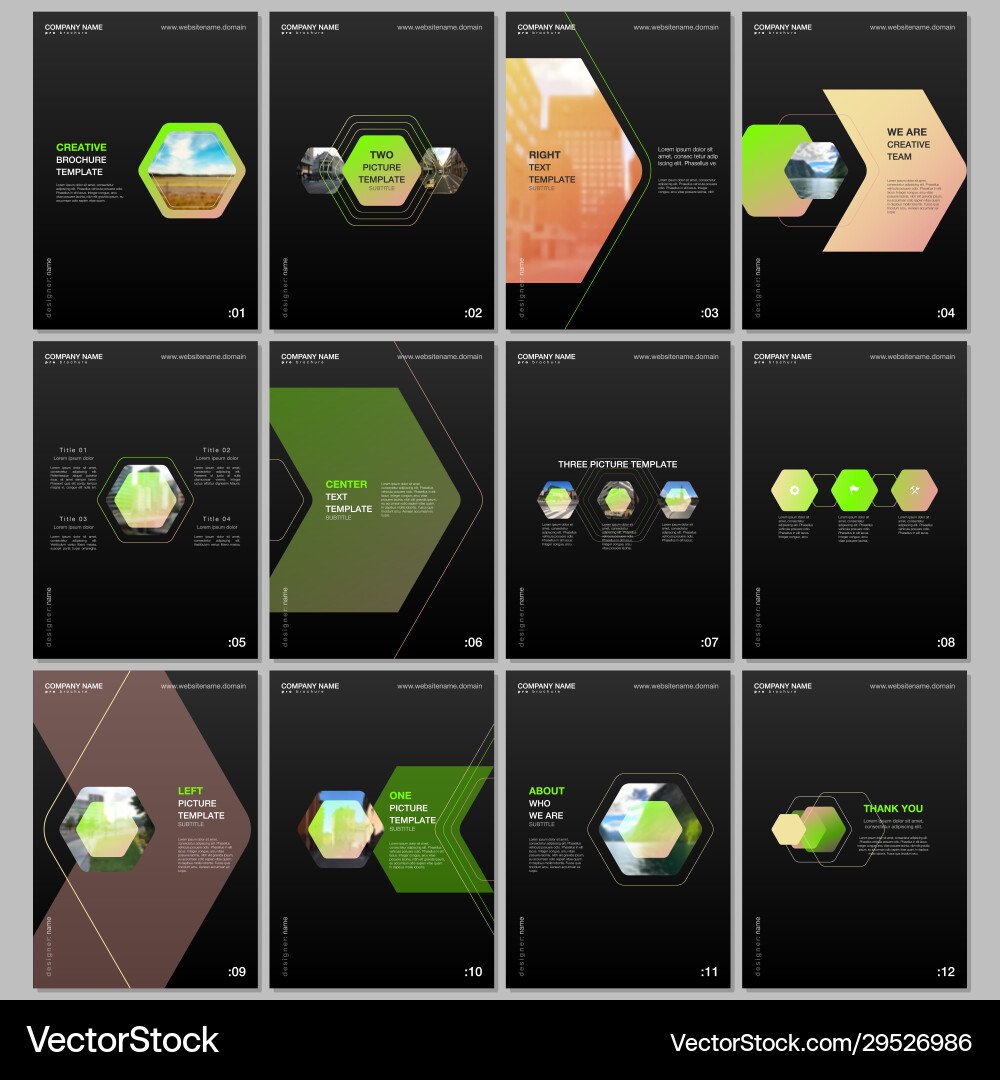 Creative brochure templates with colorful Vector Image