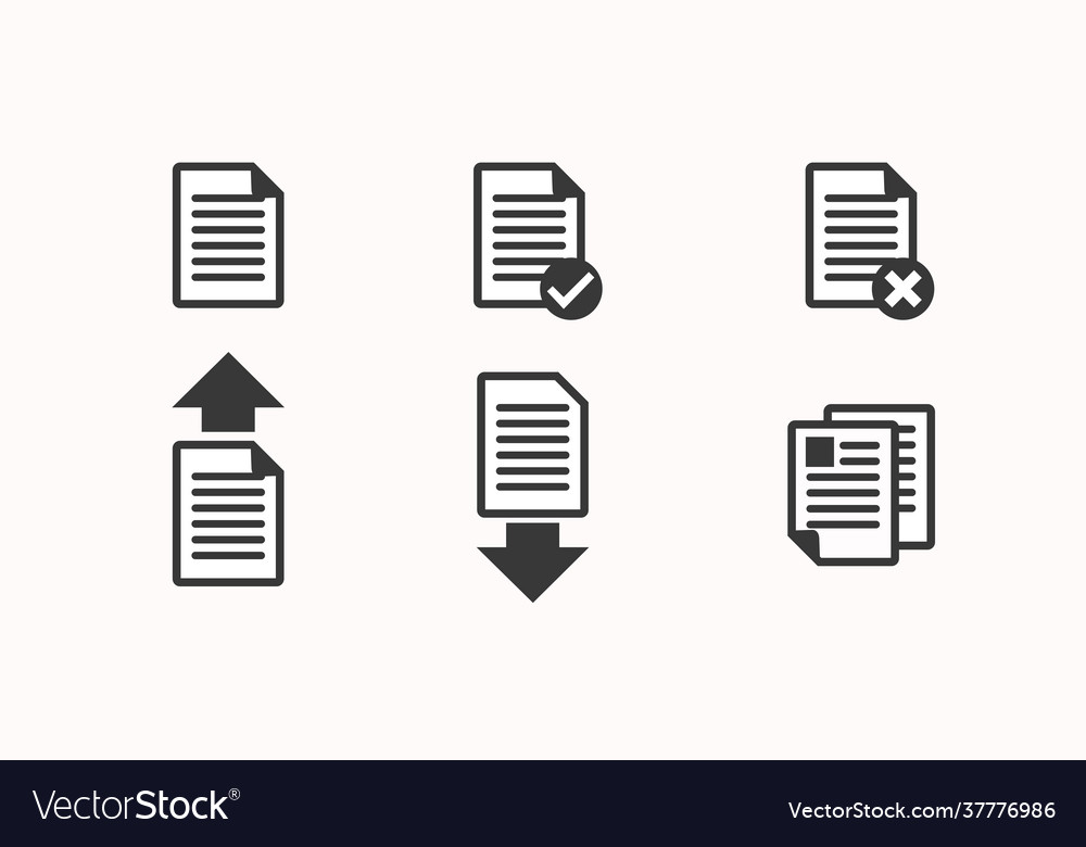 File icon set Royalty Free Vector Image - VectorStock