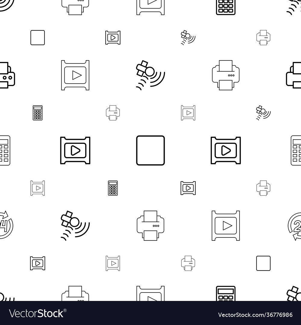Glossy icons pattern seamless white background