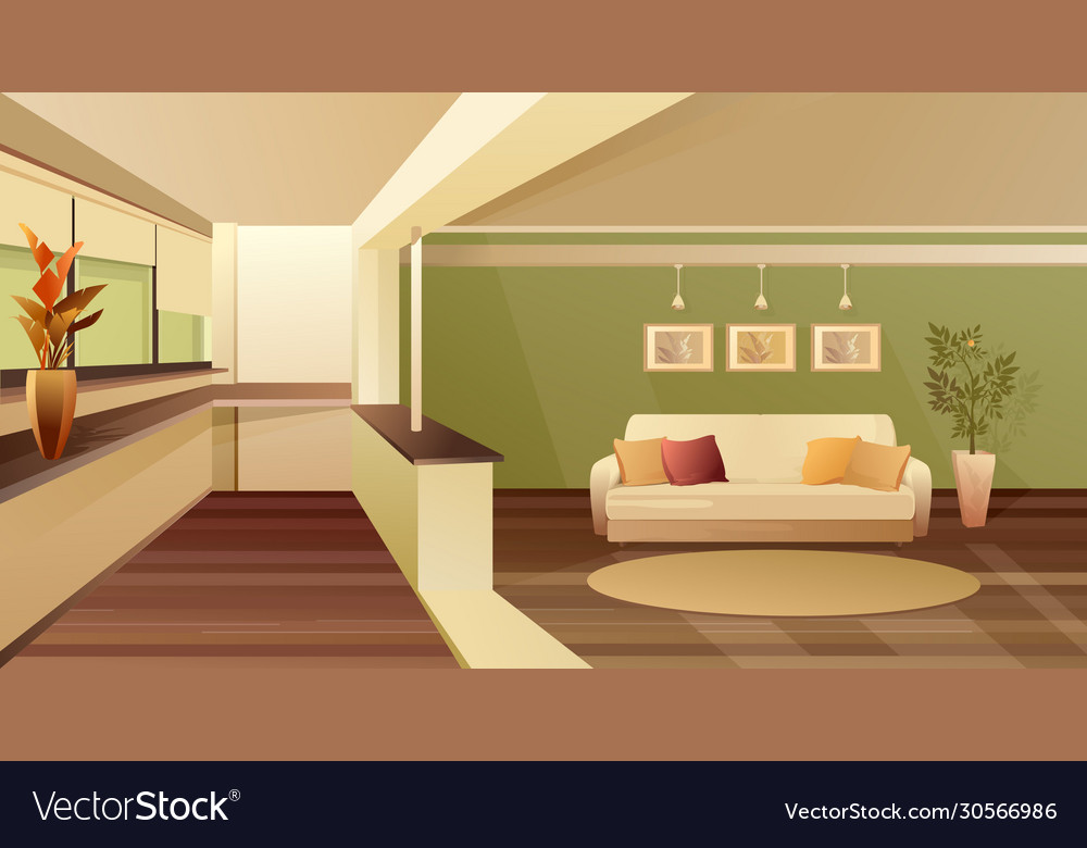 Hall balcony apartment interior Royalty Free Vector Image