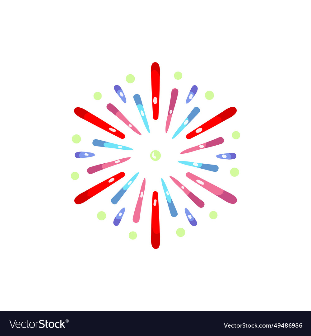 Frohes Feuerwerk Cartoon vector image Frohes Feuerwerk Cartoon