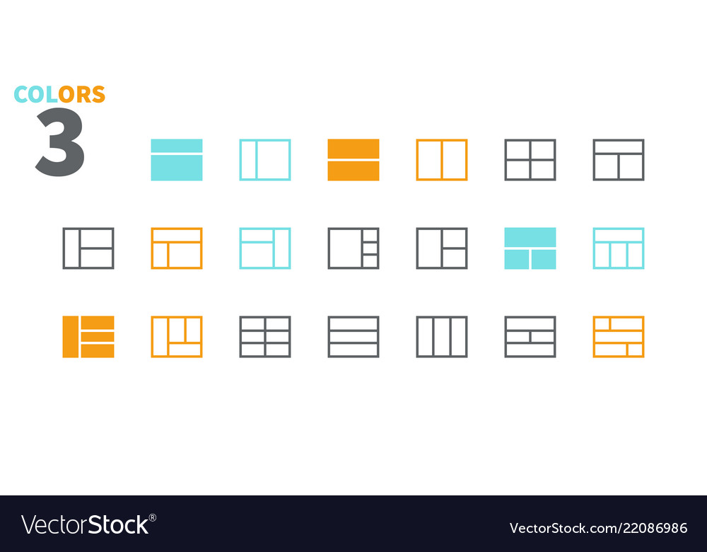 Layout ui pixel perfect well-crafted thin vector image Layout ui pixel perfect well-crafted thin