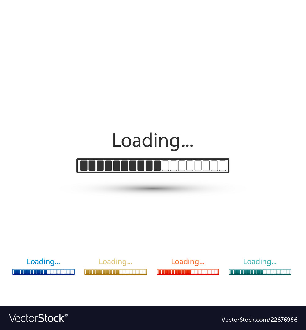 Download Loading icon isolated progress bar icon Royalty Free Vector