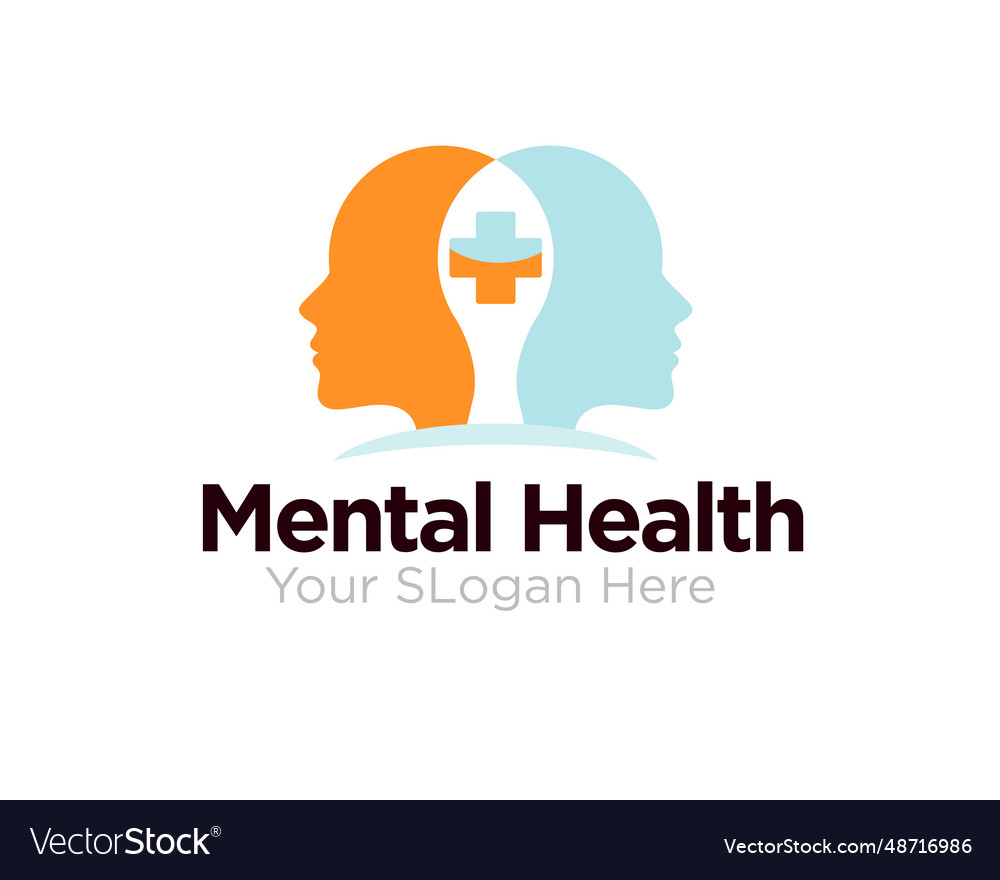 Mental health logo designs for consultation Vector Image