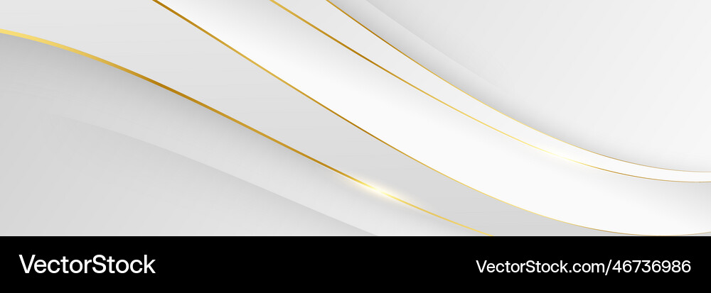 Modern minimal and clean white gold background Vector Image