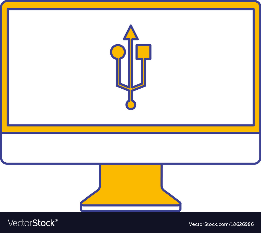 Monitor computer usb app button screen