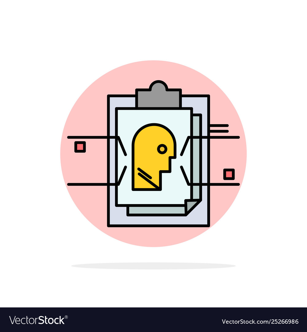 Report card file user id abstract circle vector image Report card file user id abstract circle