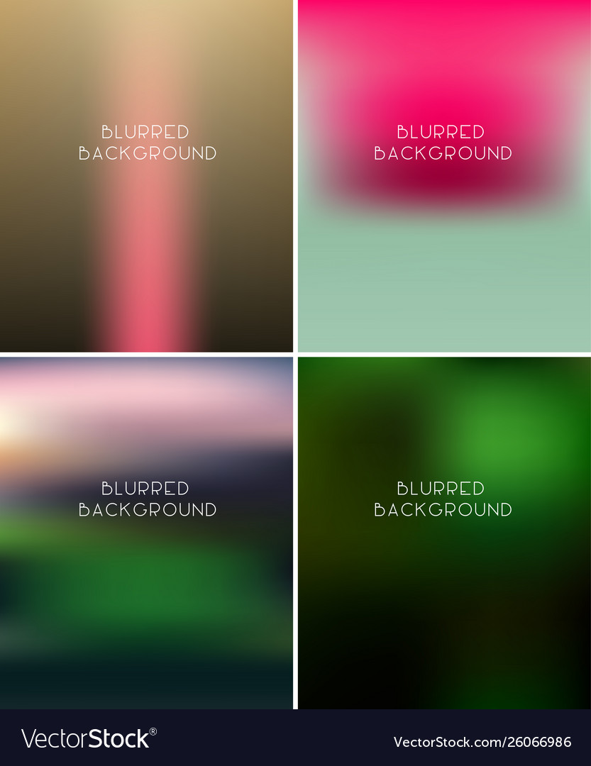 Set blurred backgrounds