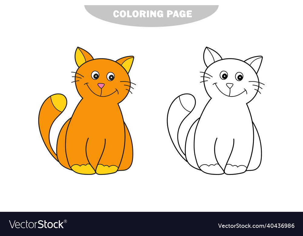 Simple coloring page black and white