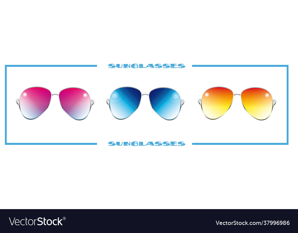 Sunglasses on an isolated white background Vector Image