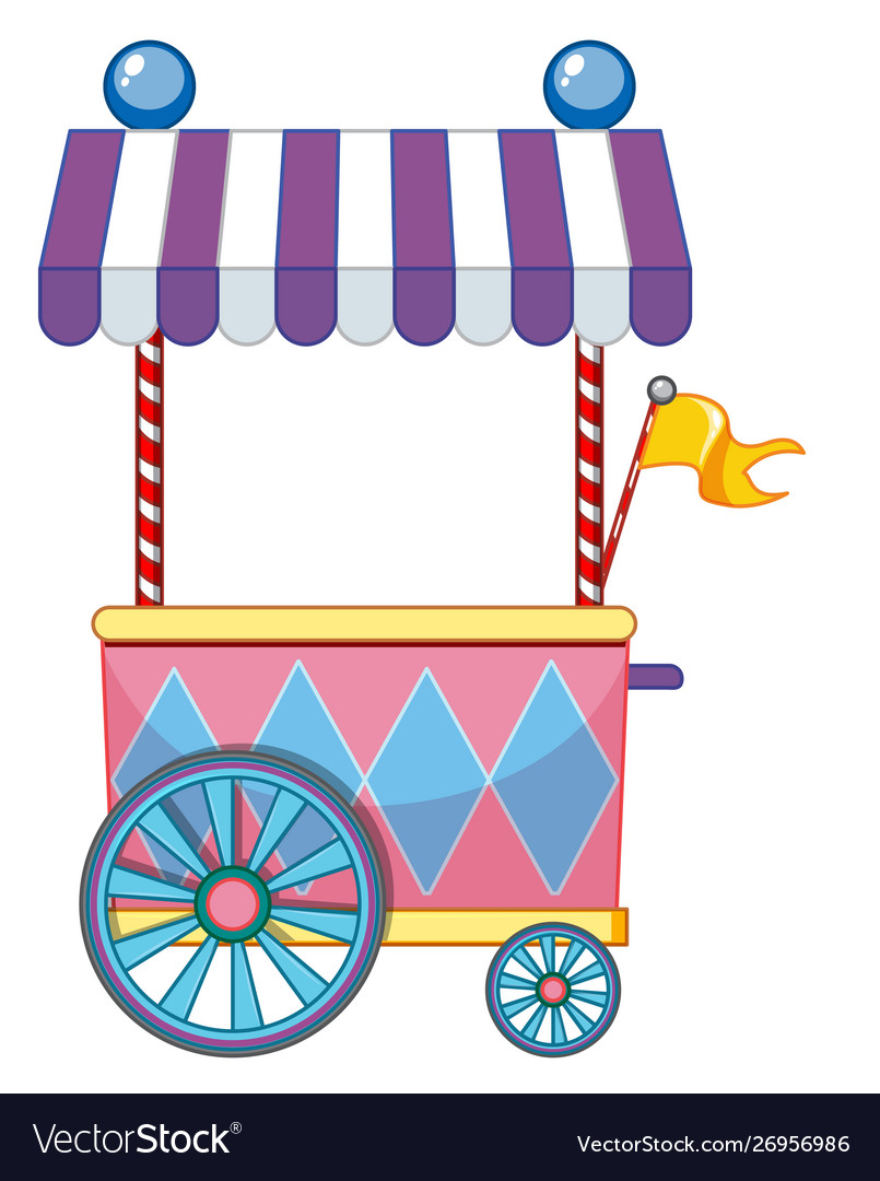 Vendor design at funfair with yellow flaag Vector Image