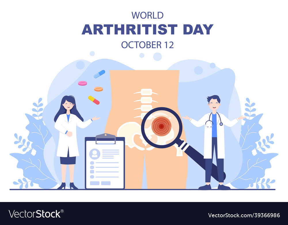 World arthritis day background which Royalty Free Vector