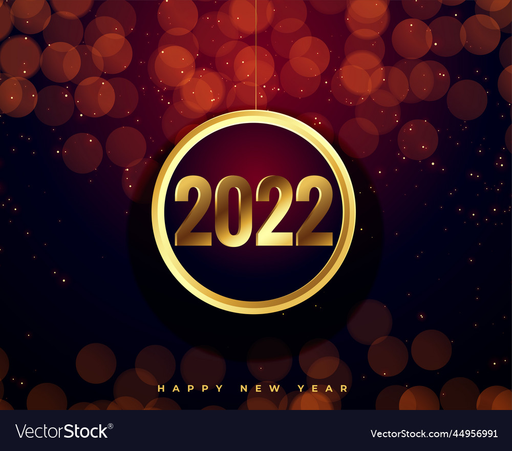 2022 Golden Text Bokeh Banner Design Royalty Free Vector 2022 Golden Text Bokeh Banner Design Royalty Free Vector