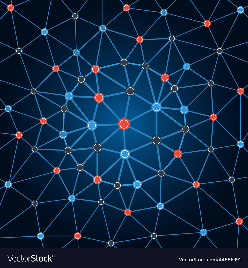 Background network circles dots Vector Image Background network circles dots