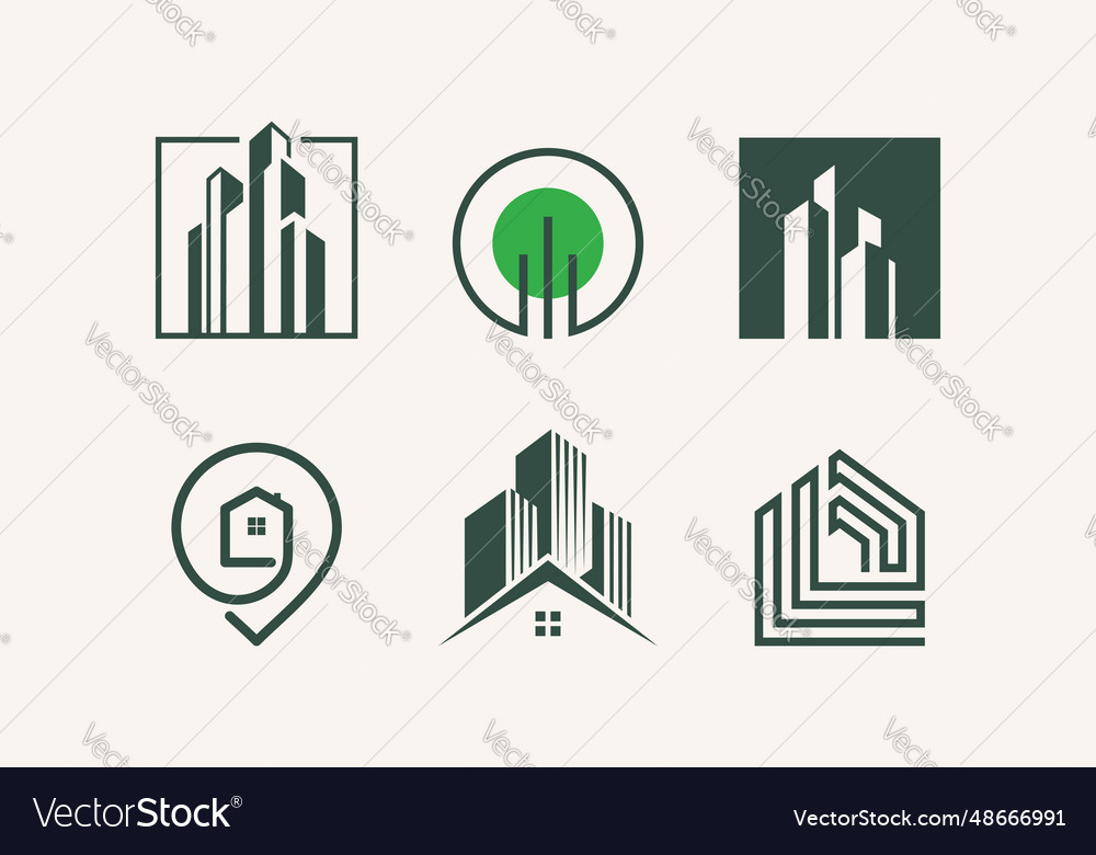 Building logo design element with creative vector image Building logo design element with creative