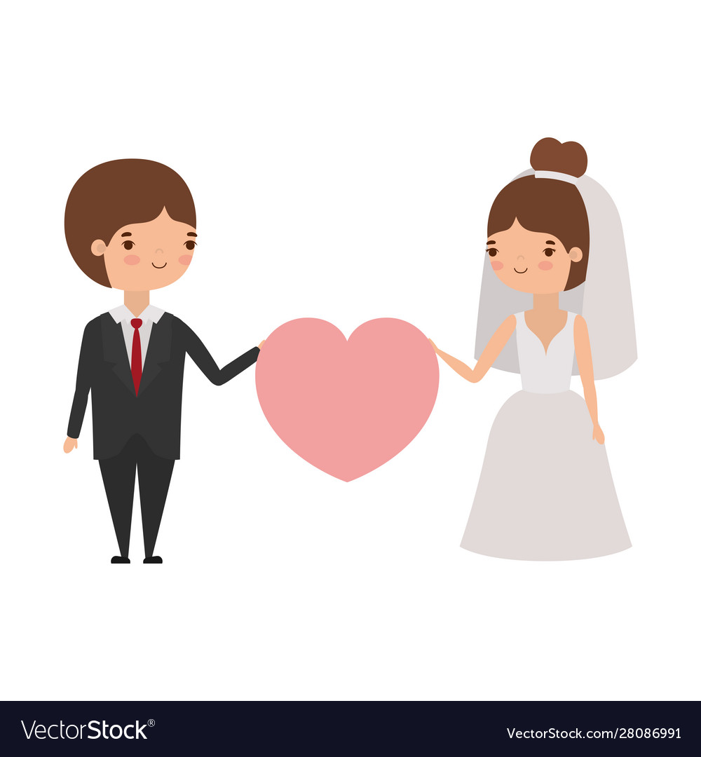 Couple bride and groom avatar design Royalty Free Vector