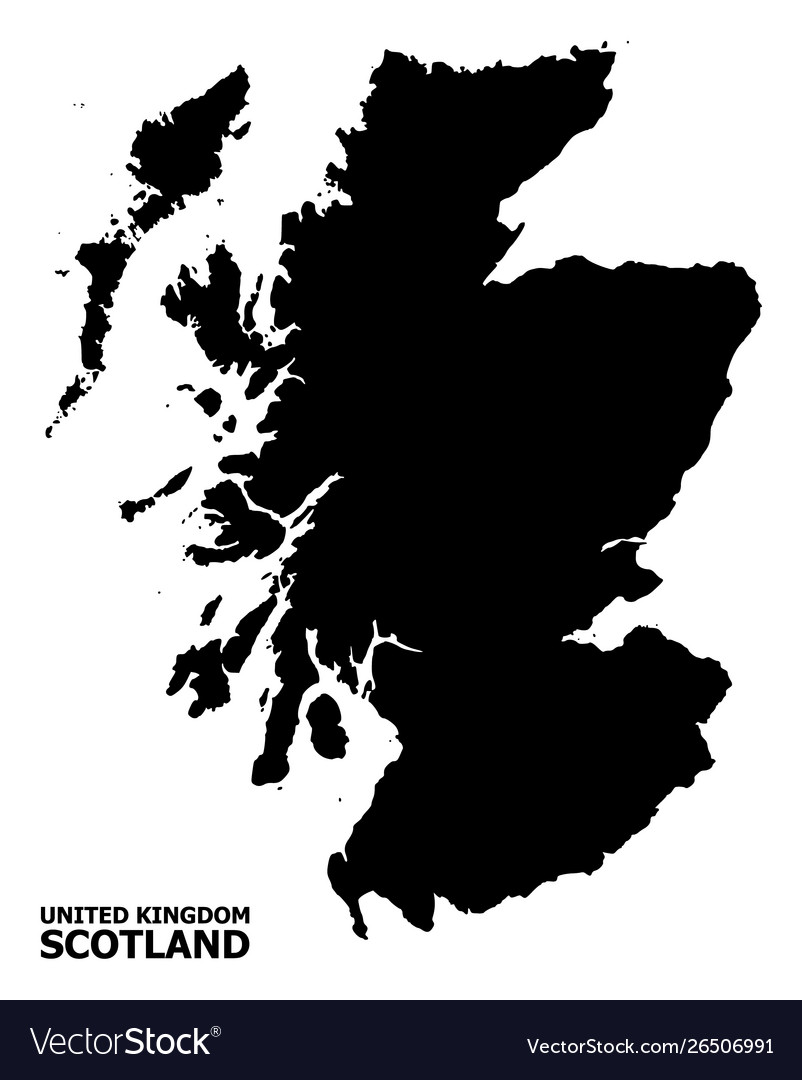 Flat map scotland with name