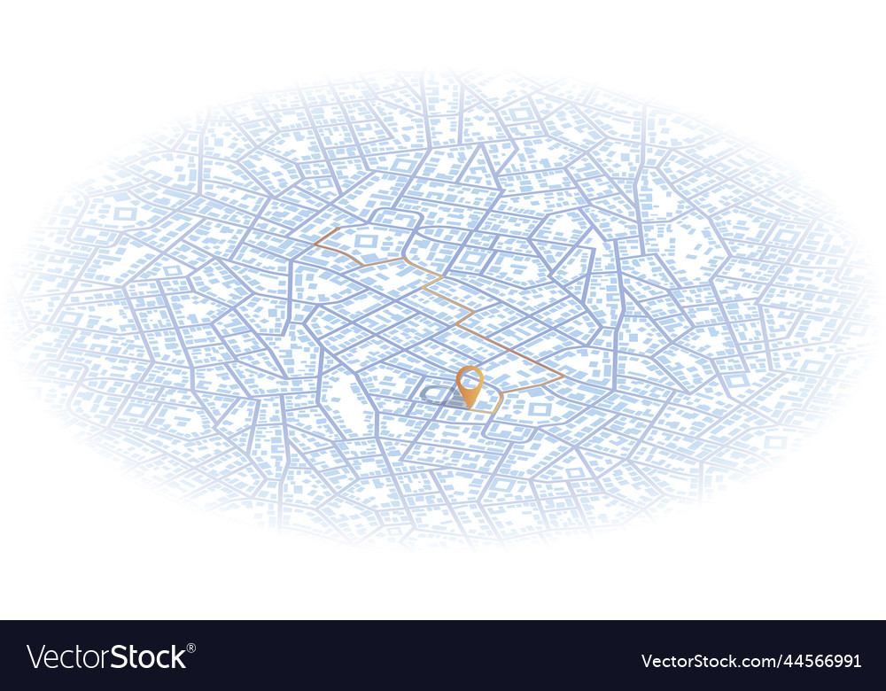 Gps map navigation to own house view from above vector image Gps map navigation to own house view from above
