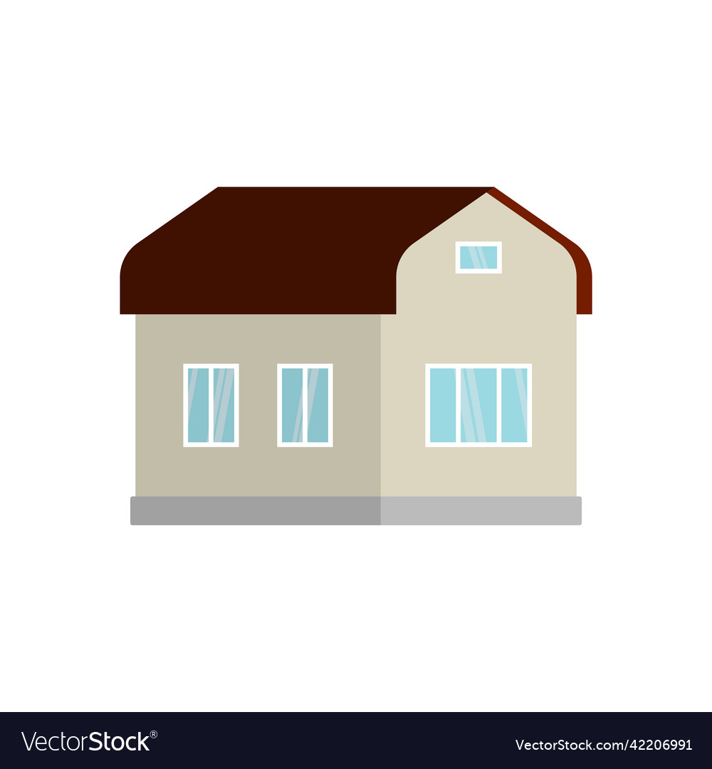 House with an attic a simple two-dimensional vector image House with an attic a simple two-dimensional
