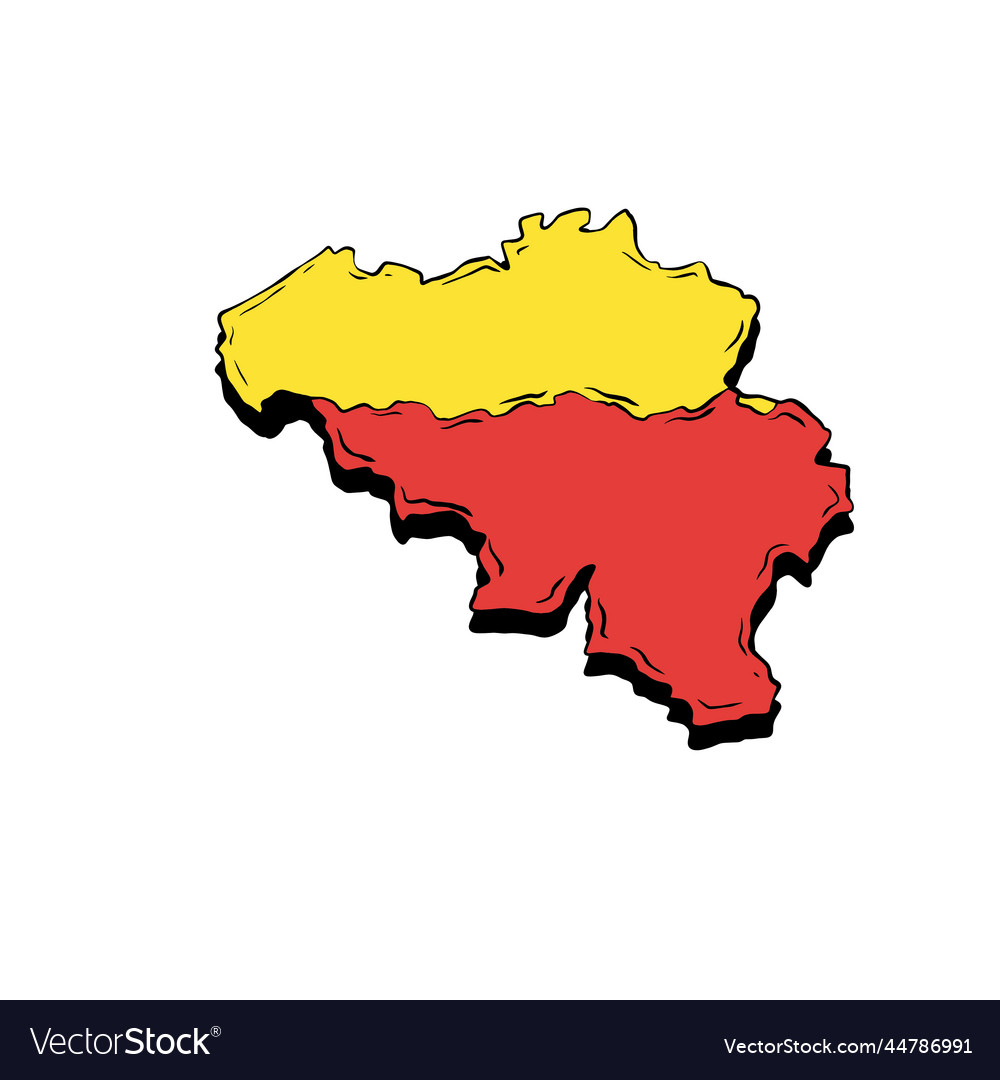 Map of wallonia and flanders Royalty Free Vector Image