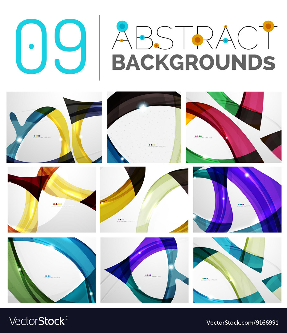 Motion concept abstract background set