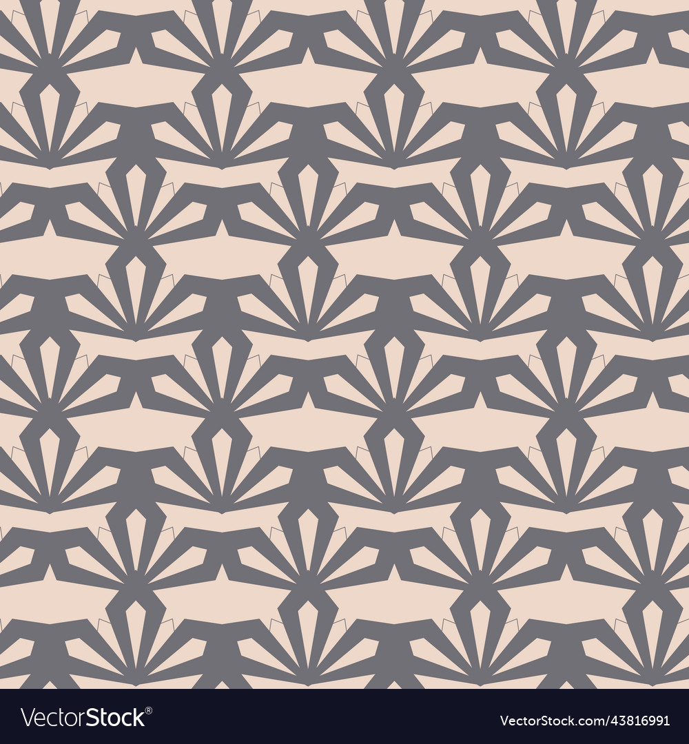 Pink gray pastel arabesque seamless pattern