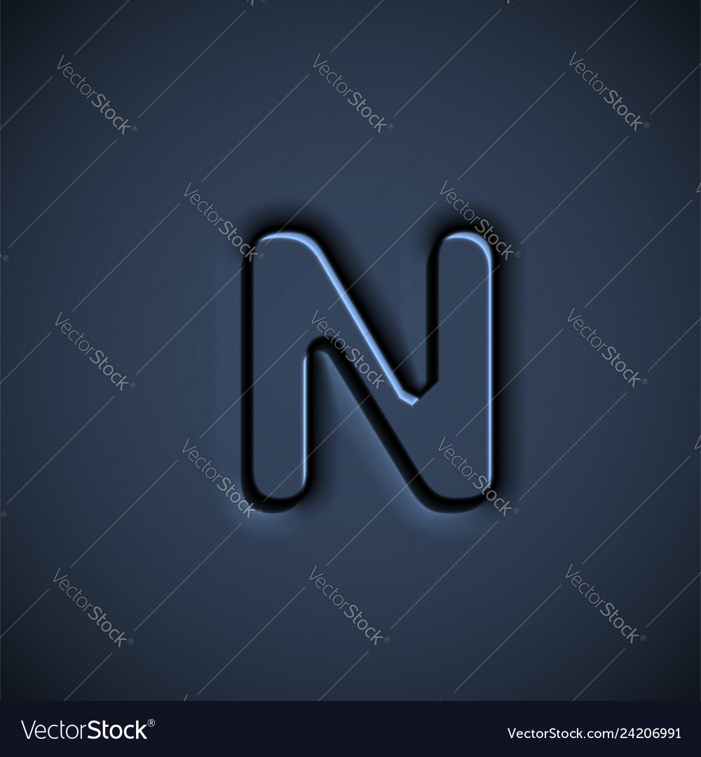Pressed font character Vector Image Pressed font character
